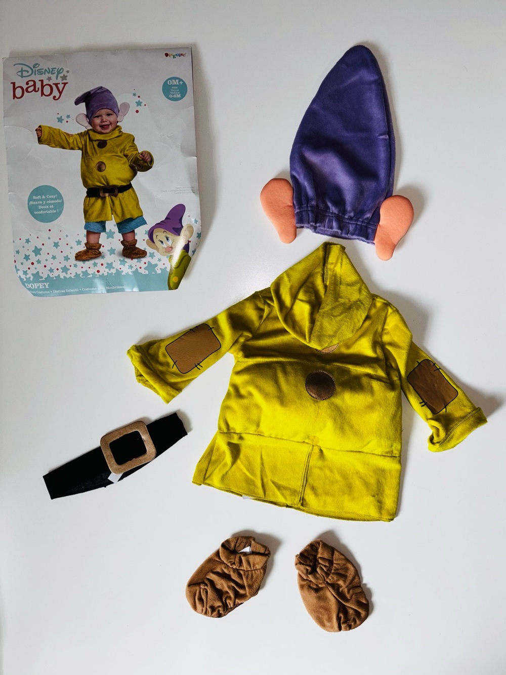 Disguise Disney Baby Yellow & Purple Dopey Baby Costume